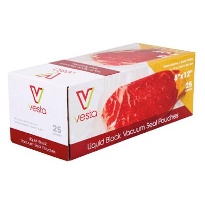 Vesta - Confezione 25 sacchetti per sottovuoto con liquidi