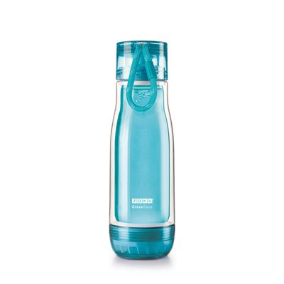 Bottiglia in vetro di colore azzurro da 475 ml