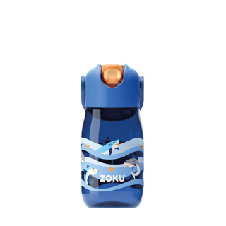 Zoku - Bottiglia Kids Flip Straw Blue Shark