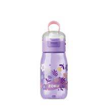 Zoku - Bottiglia Kids Flip Gulp Purple Flowers
